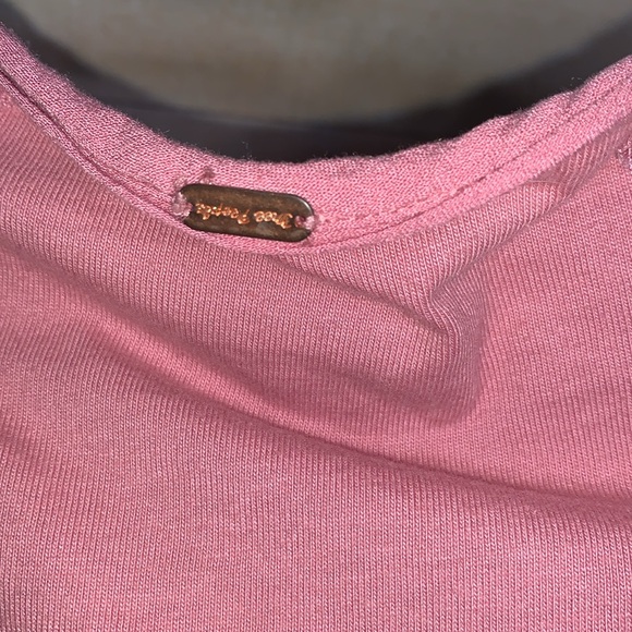 NWOT- Free People- Kathy LS Tee- Blush- Oversized Small - Picture 8 of 10